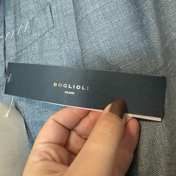Boglioli Wool-Linen-Silk Sport Coat Size US 40R (EU 50) NWT Light Blue $1725 - Picture 8 of 8